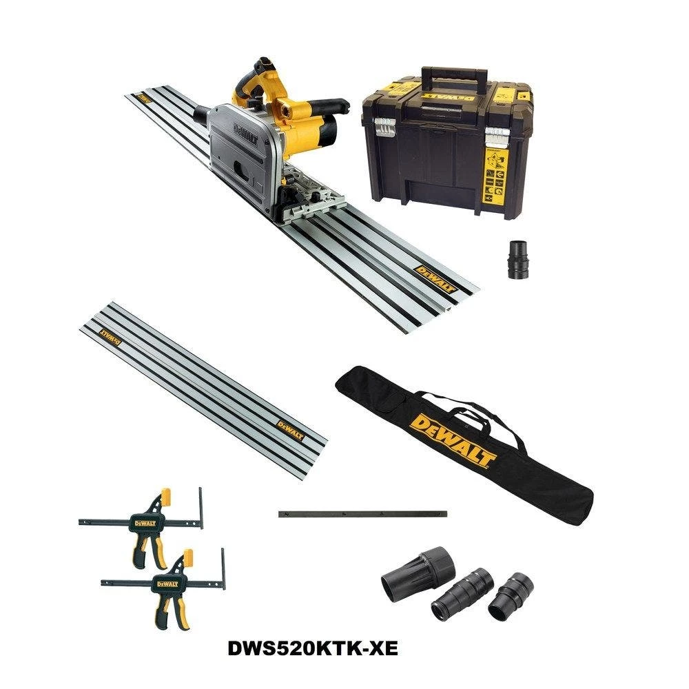 DEWALT 1300W 165mm Circular Plunge Saw DWS520KTK-XE