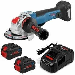 BOSCH 18V Brushless X-LOCK™ 2 X 8.0Ah Angle Grinder Kit 0615990M0J