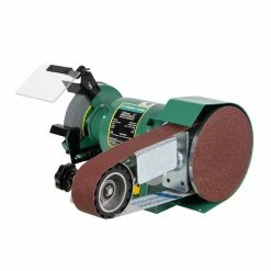 ABBOTT & ASHBY 6inch Industrial Bench Grinder W. 362 Linishing Attachment AA362W6