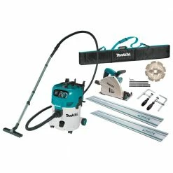 MAKITA 165mm Plunge Cut Circular Saw & M-Class Dust Extraction Combo Kit SP6000JT2X-VC30MX1