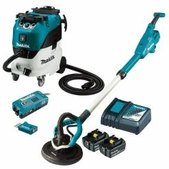 MAKITA 18V Brushless 2 X 5.0Ah Drywall Sander & M-Class Dust Extraction Combo Kit DSL801RT-VC42MX2